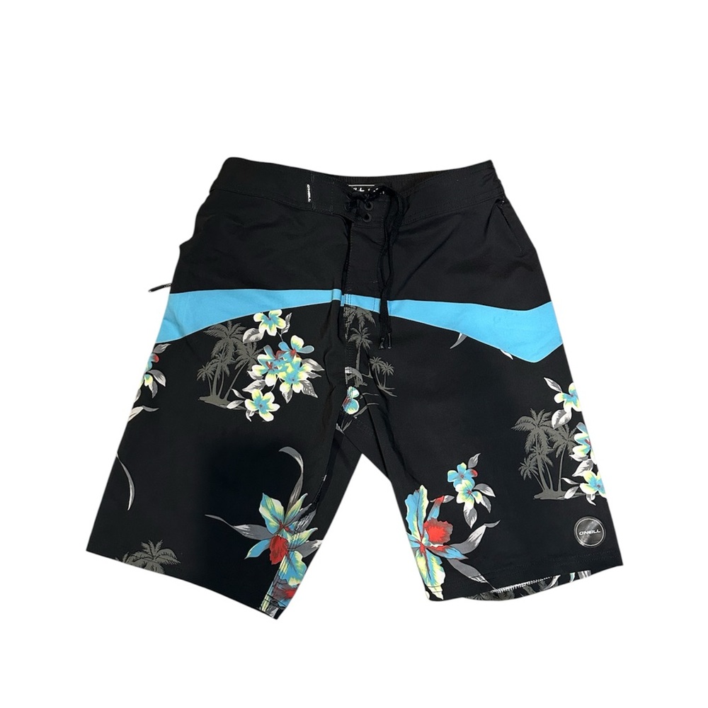 O'Neill Black and Blue Floral Board Shorts